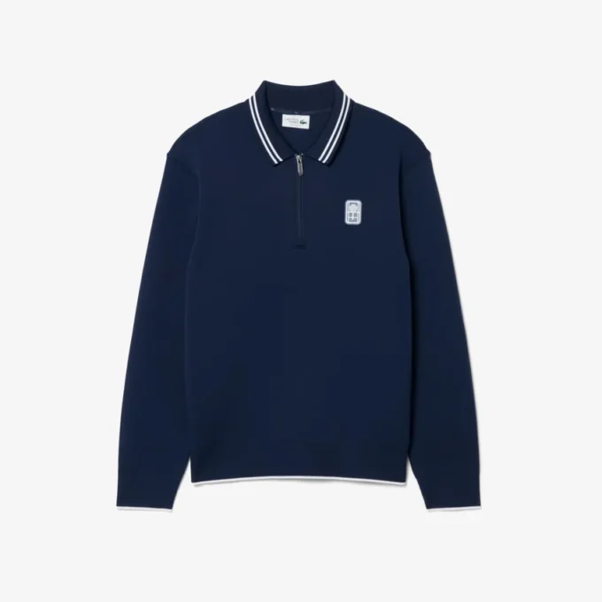 Tennis Heritage Polo Collar Zipped Sweatshirt