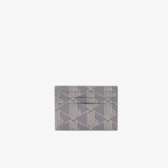 The Blend Monogram Print Canvas Card Holder
