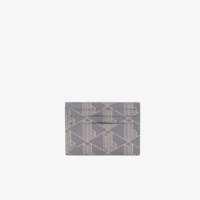 The Blend Monogram Print Canvas Card Holder