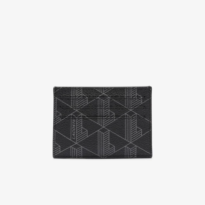 The Blend Monogram Print Canvas Card Holder