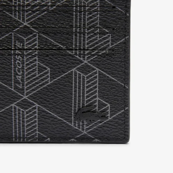 The Blend Monogram Print Canvas Card Holder