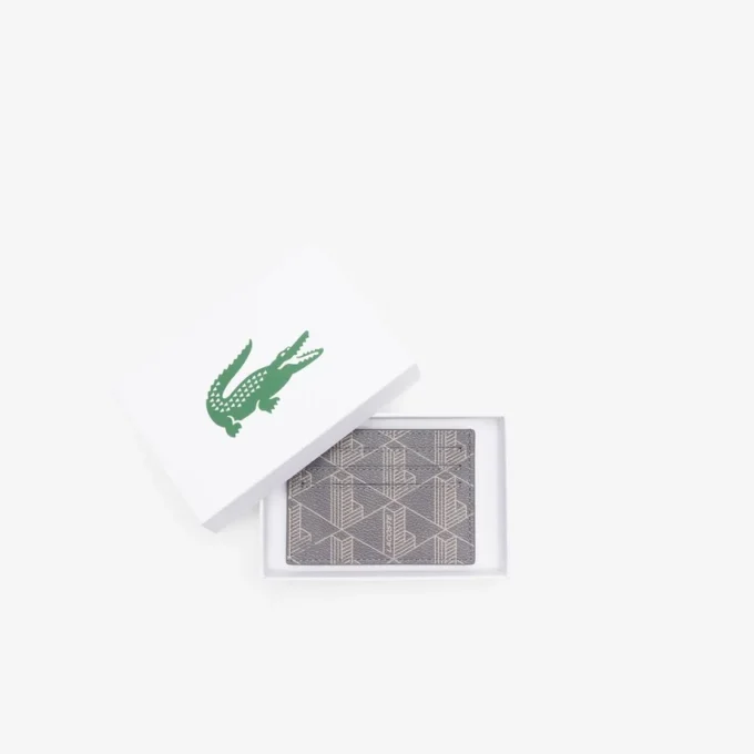 The Blend Monogram Print Canvas Card Holder