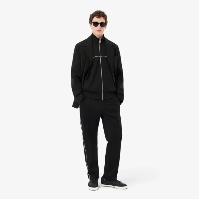 Trim Accent Zipped Sweatshirt