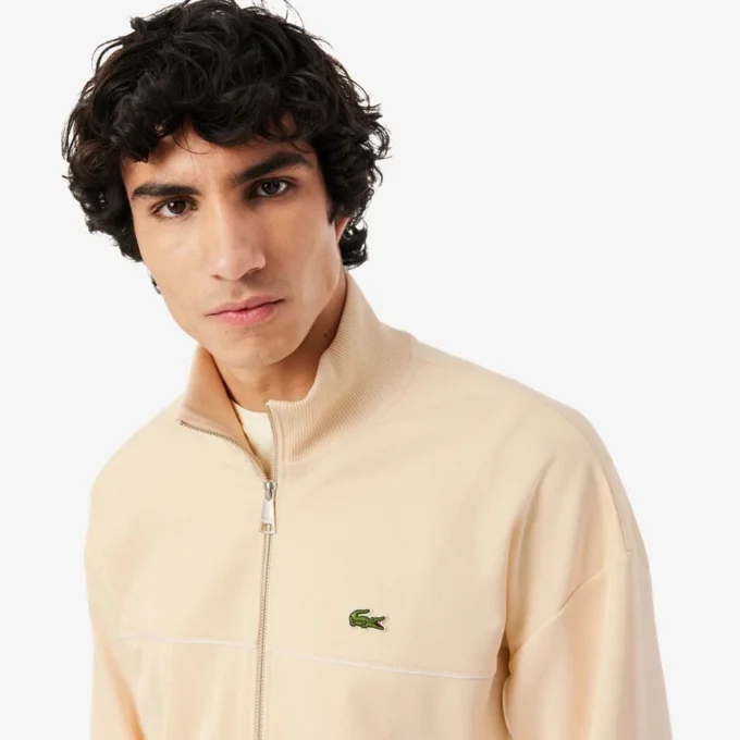 Trim Accent Zipped Sweatshirt