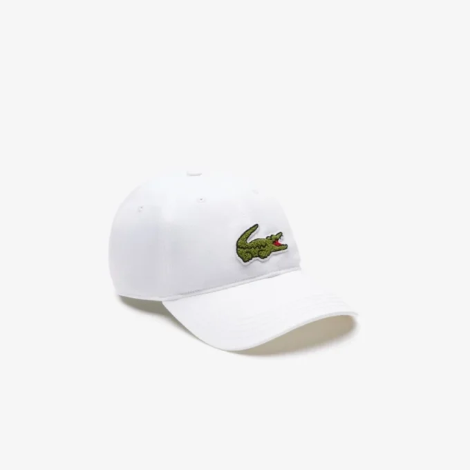 Unisex Crocodile Badge Cotton Twill Cap