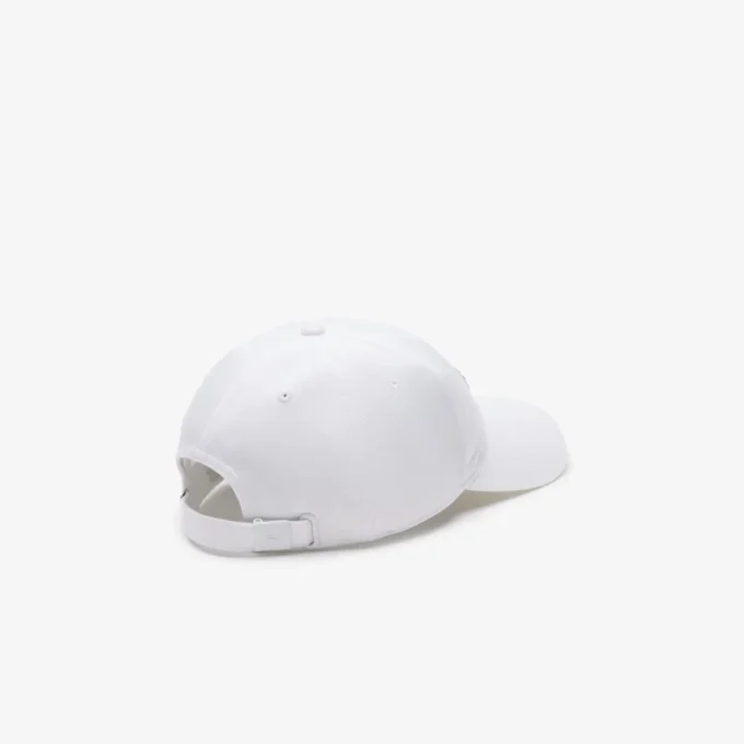 Unisex Crocodile Badge Cotton Twill Cap