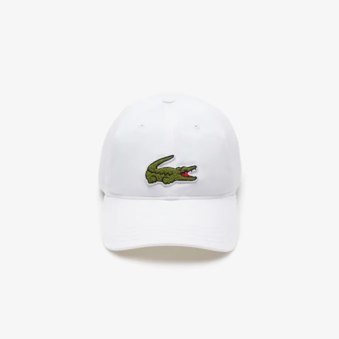 Unisex Crocodile Badge Cotton Twill Cap