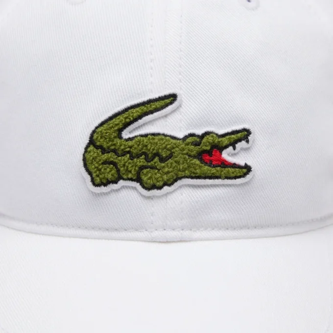 Unisex Crocodile Badge Cotton Twill Cap