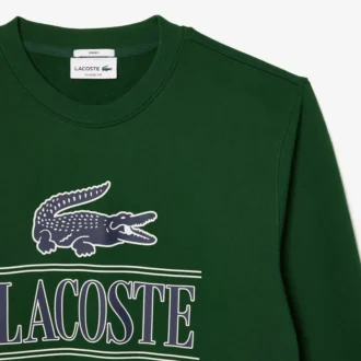 Unisex Fleece Crew Neck Print Sweatshirt