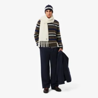 Unisex Fringed Alpaca Wool Scarf