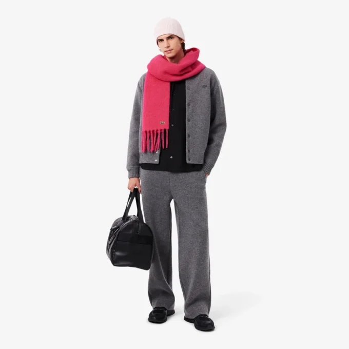 Unisex Fringed Alpaca Wool Scarf