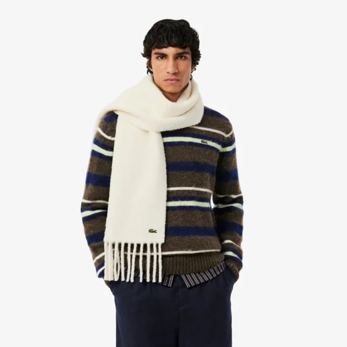 Unisex Fringed Alpaca Wool Scarf