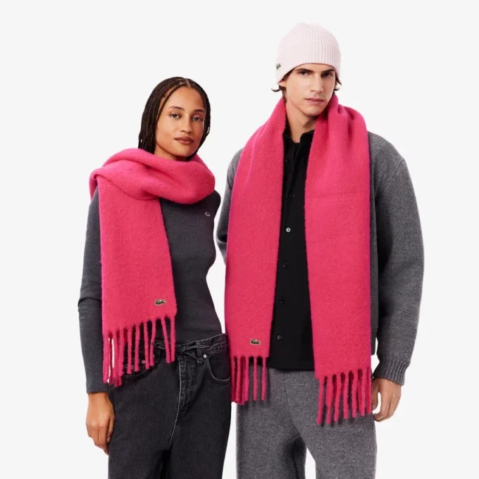 Unisex Fringed Alpaca Wool Scarf