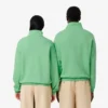 Unisex Loose Fit Badge Accent Half-Zip Sweatshirt
