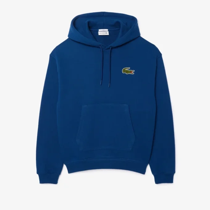 Unisex Loose Fit Badge Accent Hoodie