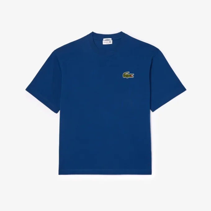 Unisex Loose Fit Heavy Cotton Badge T-Shirt