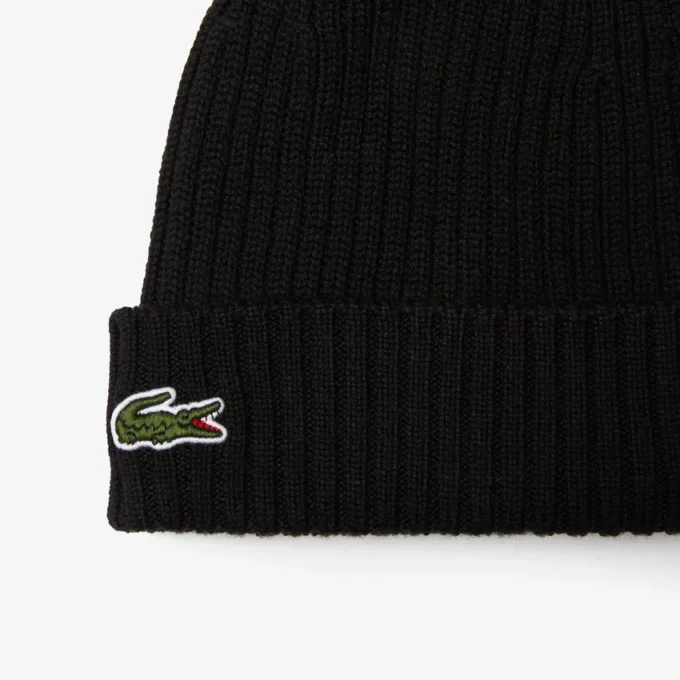 Unisex Rib Knit Brushed Wool Beanie