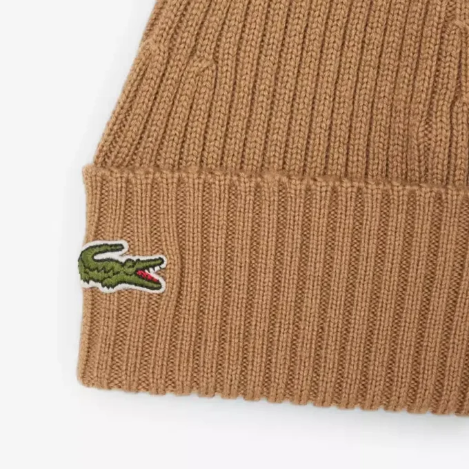 Unisex Rib Knit Brushed Wool Beanie
