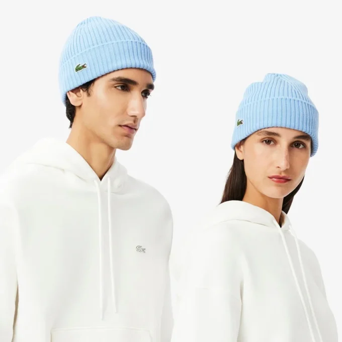 Unisex Rib Knit Brushed Wool Beanie