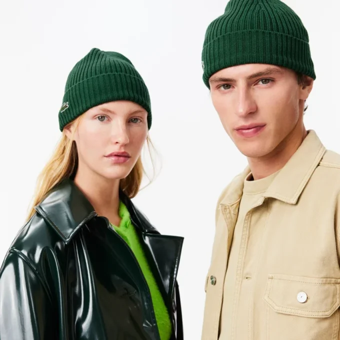 Unisex Rib Knit Brushed Wool Beanie