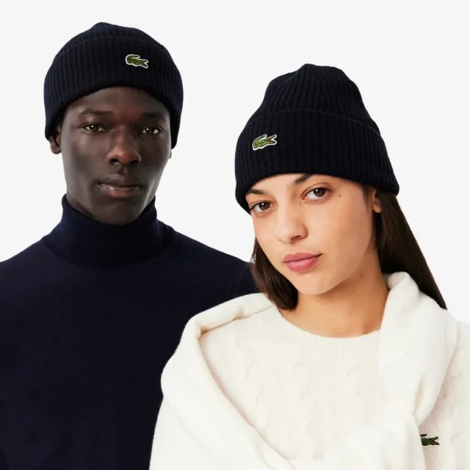 Unisex Rib Knit Wool Beanie