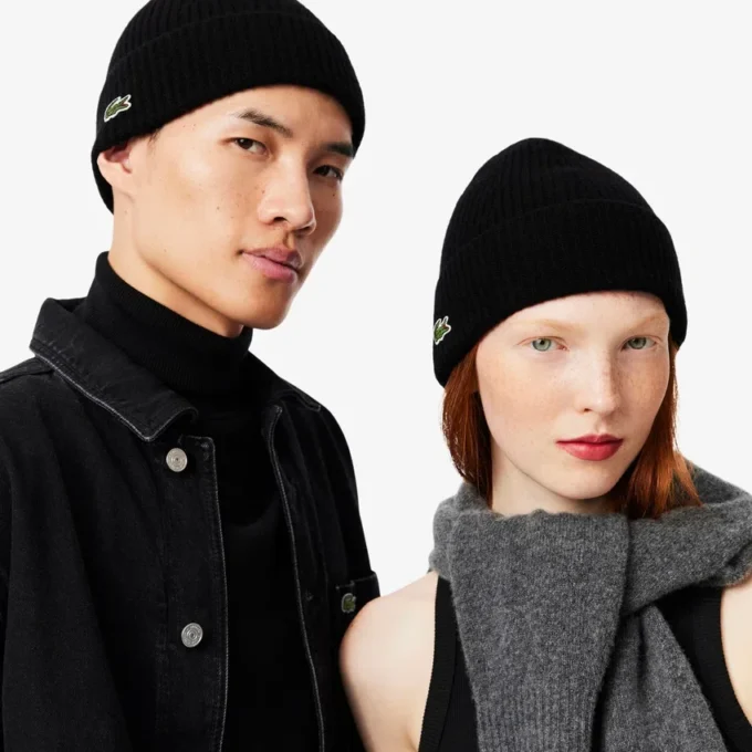 Unisex Rib Knit Wool Beanie
