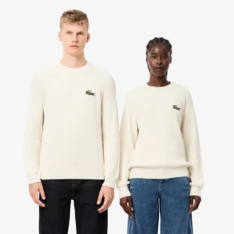 Unisex Ribbed Cotton Badge Sweater