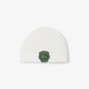 Unisex Ribbed Wool Badge Beanie