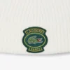 Unisex Ribbed Wool Badge Beanie