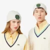 Unisex Ribbed Wool Badge Beanie