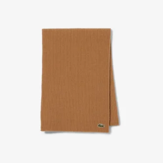 Unisex Ribbed Wool Scarf