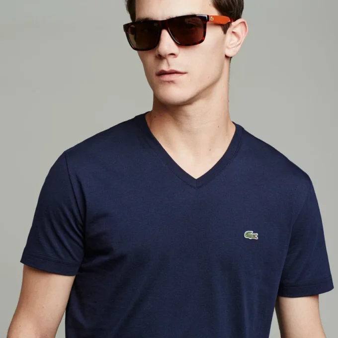 V-Neck T-Shirt in Pima Cotton
