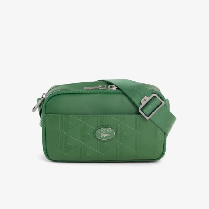 Vertical Leather Monogram Satchel