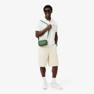 Vertical Leather Monogram Satchel