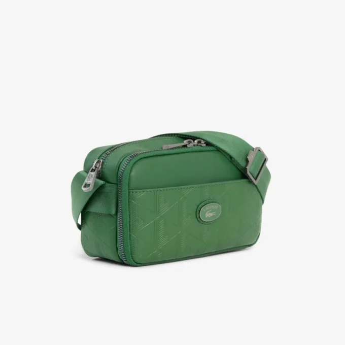 Vertical Leather Monogram Satchel