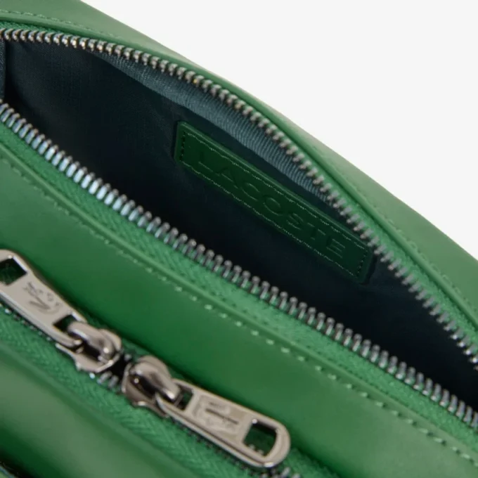 Vertical Leather Monogram Satchel