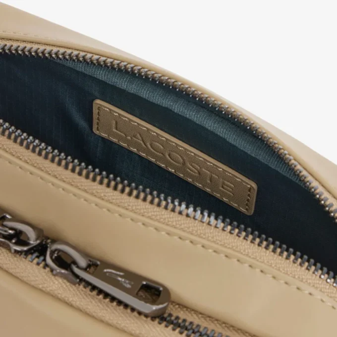 Vertical Leather Monogram Satchel
