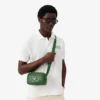 Vertical Leather Monogram Satchel