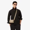 Vertical Leather Monogram Satchel