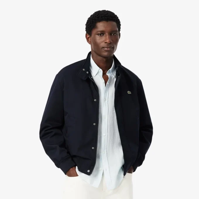 Water-Repellent Twill Harrington Jacket
