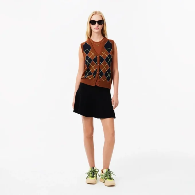 Women’s 3D Ribbed Knit Flared Skirt