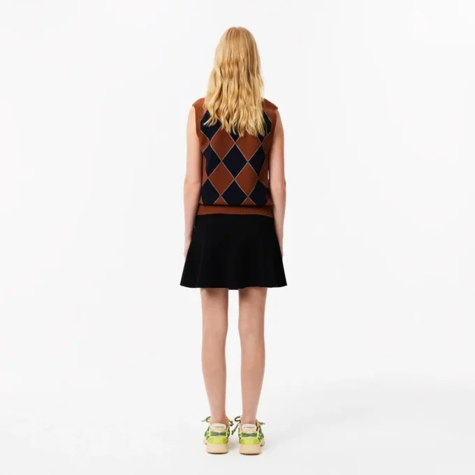 Women’s 3D Ribbed Knit Flared Skirt