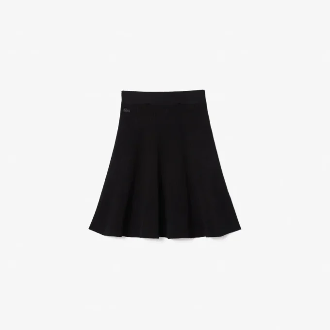 Women’s 3D Ribbed Knit Flared Skirt