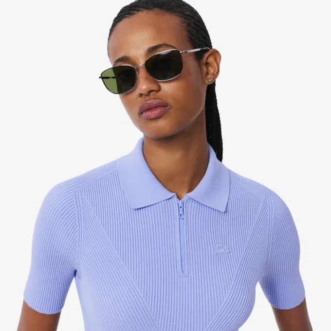 Women’s 3D Ribbed Knit Polo