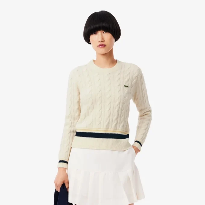 Women’s Cable Knit Wool Sweater
