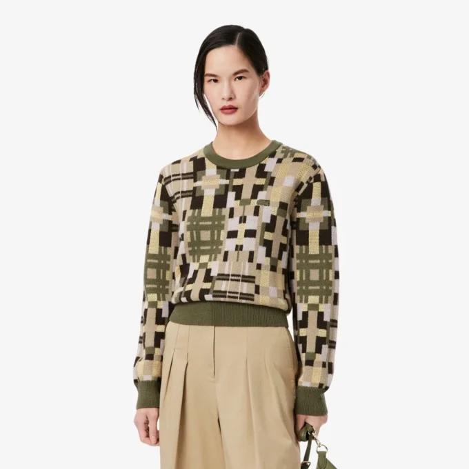 Women’s Crew Neck Wool Graphic Sweater