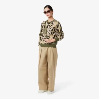 Women’s Crew Neck Wool Graphic Sweater