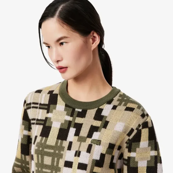 Women’s Crew Neck Wool Graphic Sweater