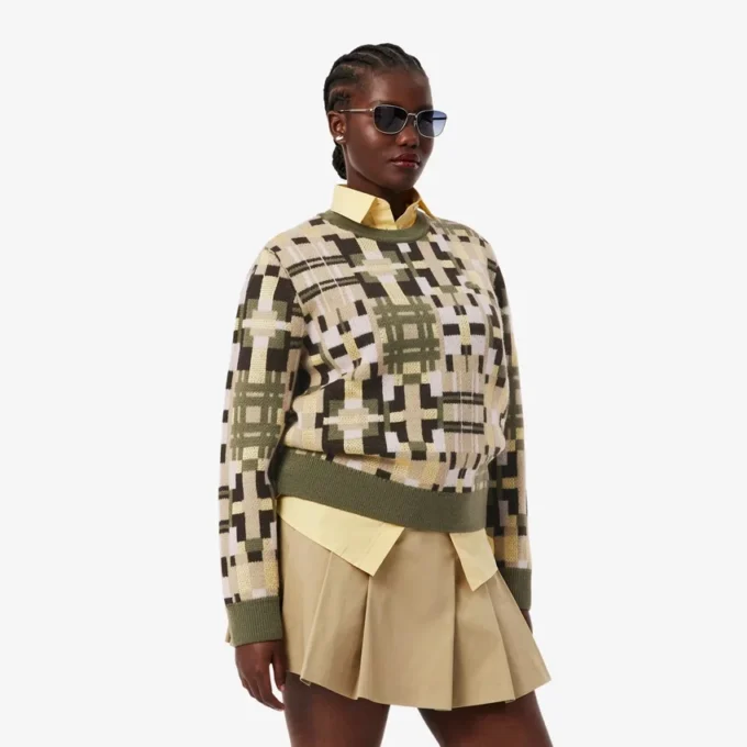Women’s Crew Neck Wool Graphic Sweater