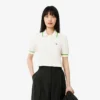 Women’s Cropped 3D Seamless Stretch Cotton Polo